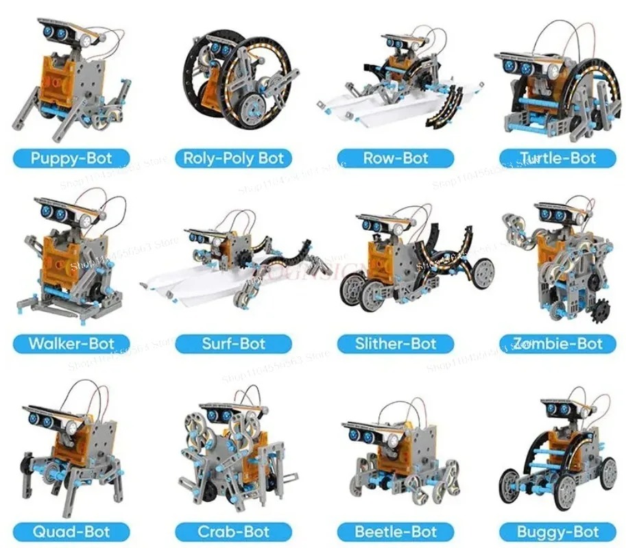 12-in-1 Solar Robot STEM Build - Stem Solar Robot Kit For Kids ulasan dan harga