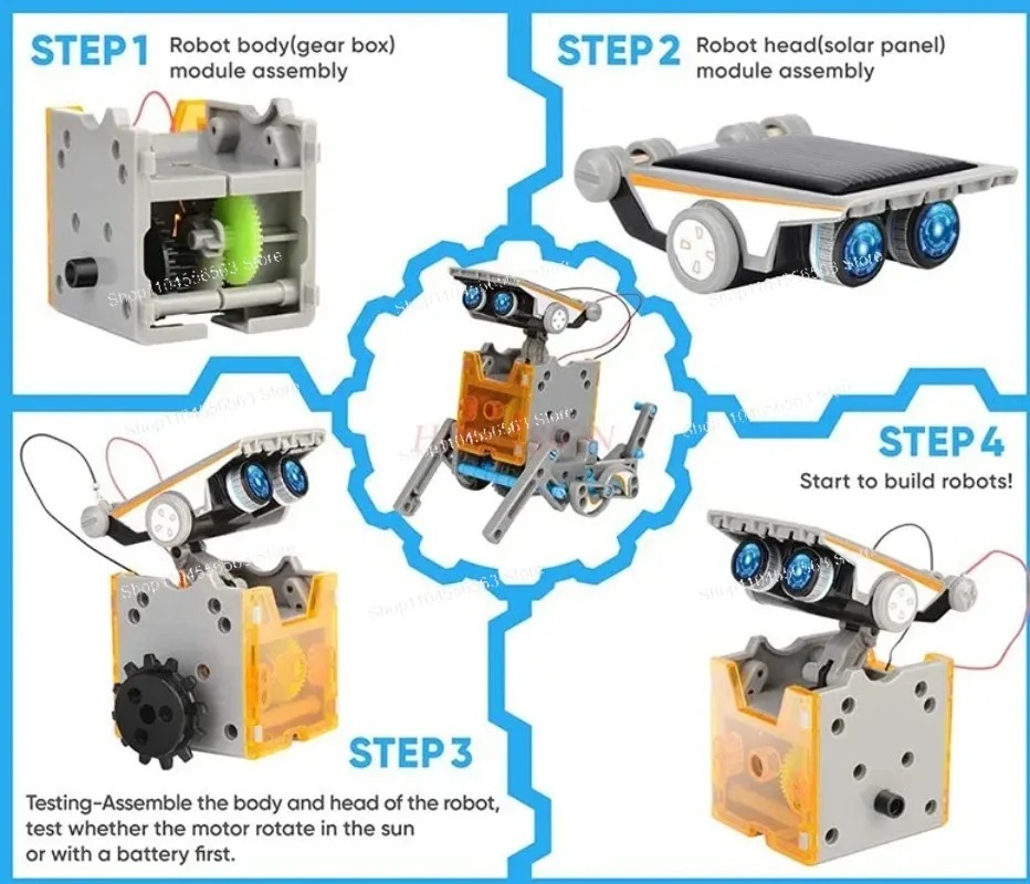 12-in-1 Solar Robot STEM Build - Stem Solar Robot Kit For Kids ulasan dan harga